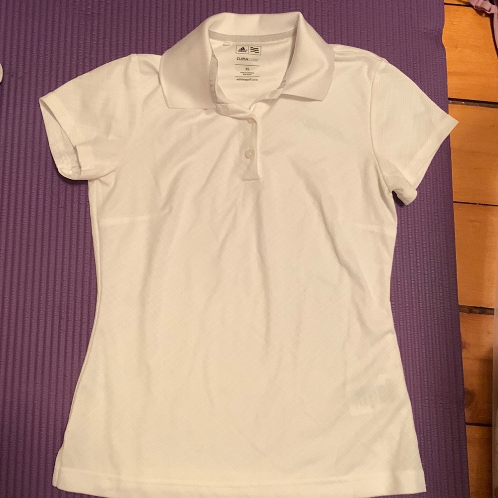 White adidas polo
